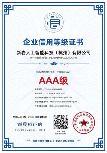 企业信用等级证书